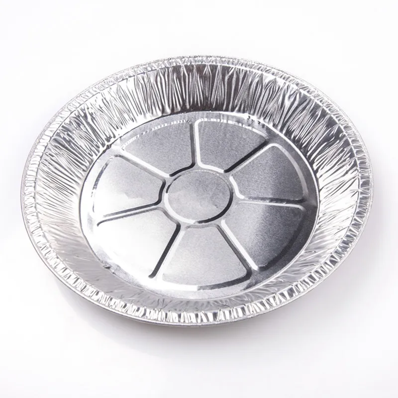 TIA YB95 10 Inch Semi-circular Disc  Aluminum Foil Pan Brownies Baking Container Non Stick Foil Pan