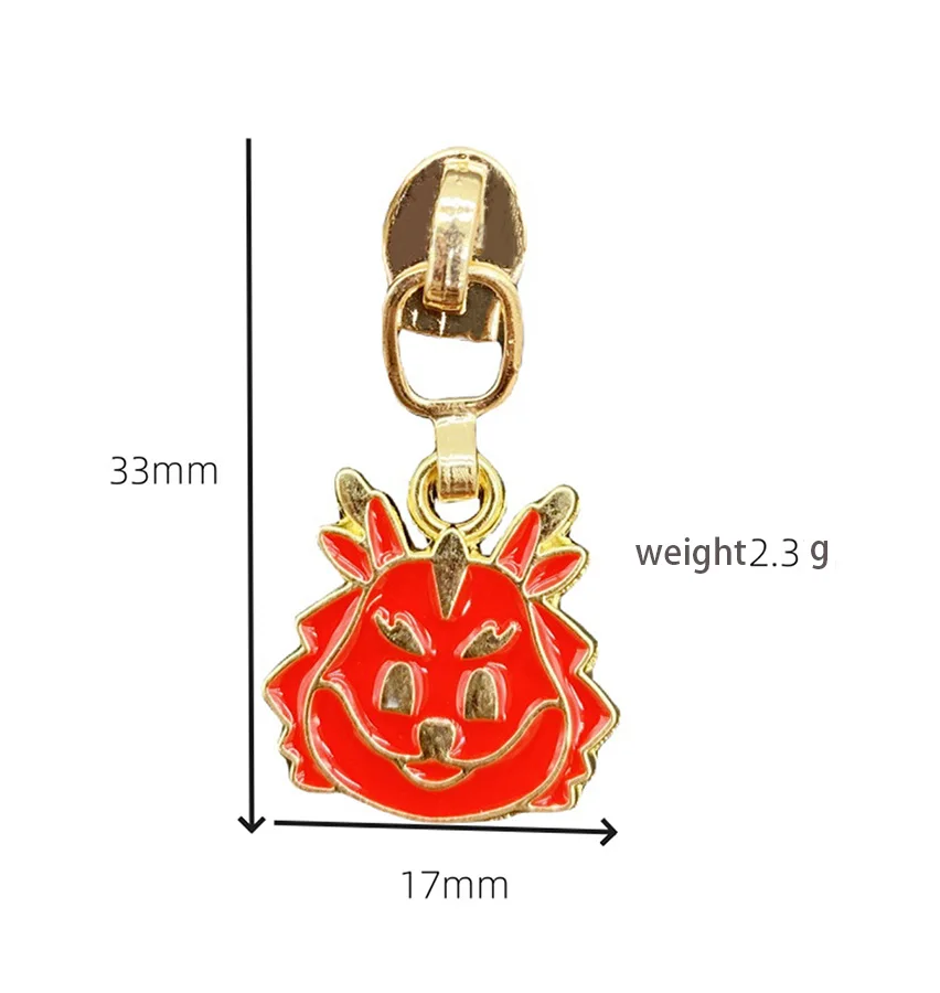 Hengda Factory Customized  alloy Zipper Puller for Kids Round Zipper Puller Color Metal3 Zip Slider