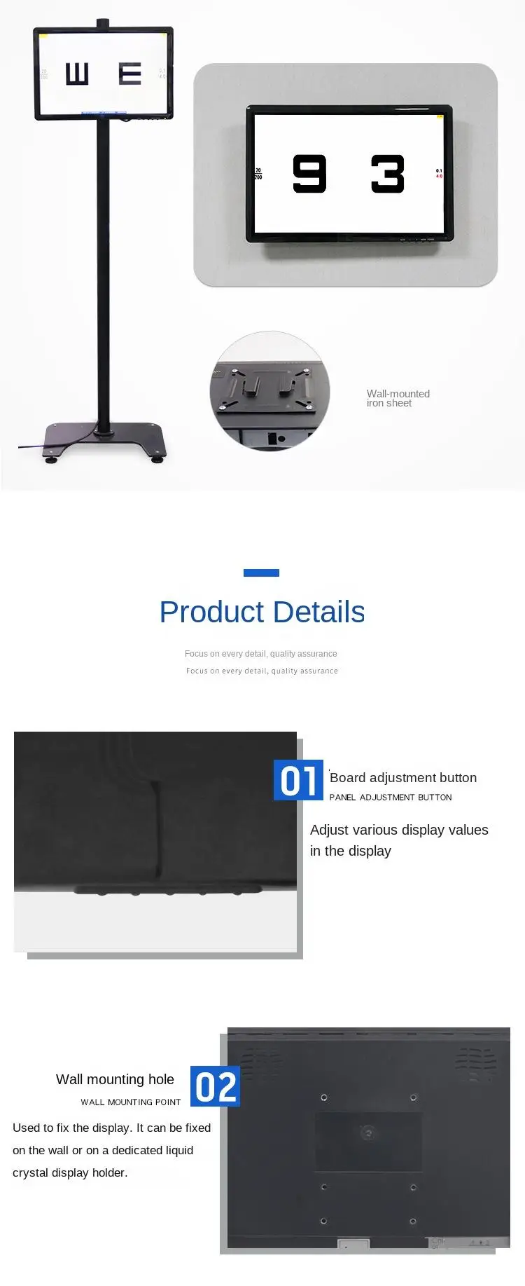 Rightway Brand China Optometer Snellen Visual Acuity Chart Vision High Quality Automatic Chart Projector