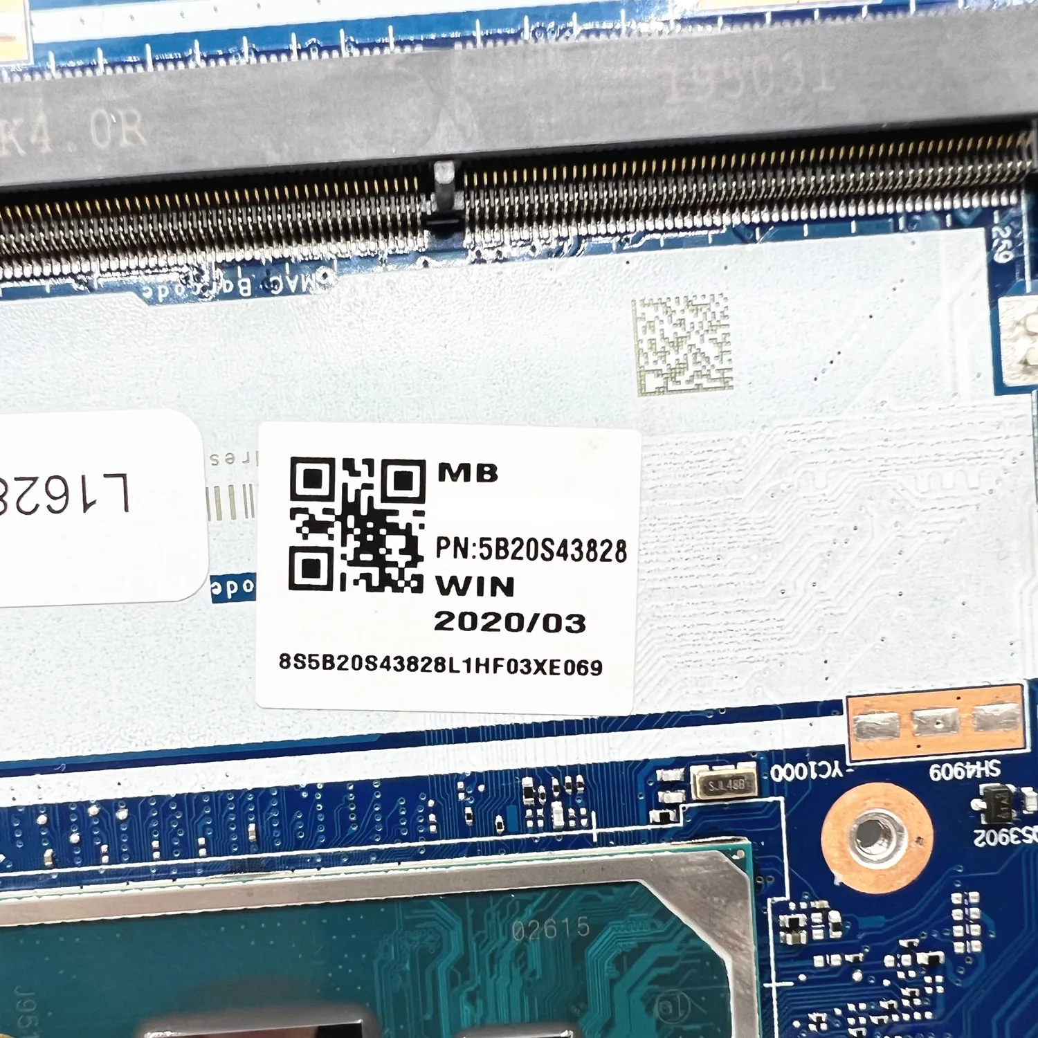 Lenovo S145-15IIL NM-C711 Laptop Motherboard with I3-1005G1 CPU