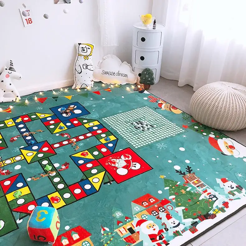 Thick Large Size Flying Chess Kindergarten Cartoon Sport Carpet Game Mat Children Crawling Floor Climbing Mat Baby Room Carpet