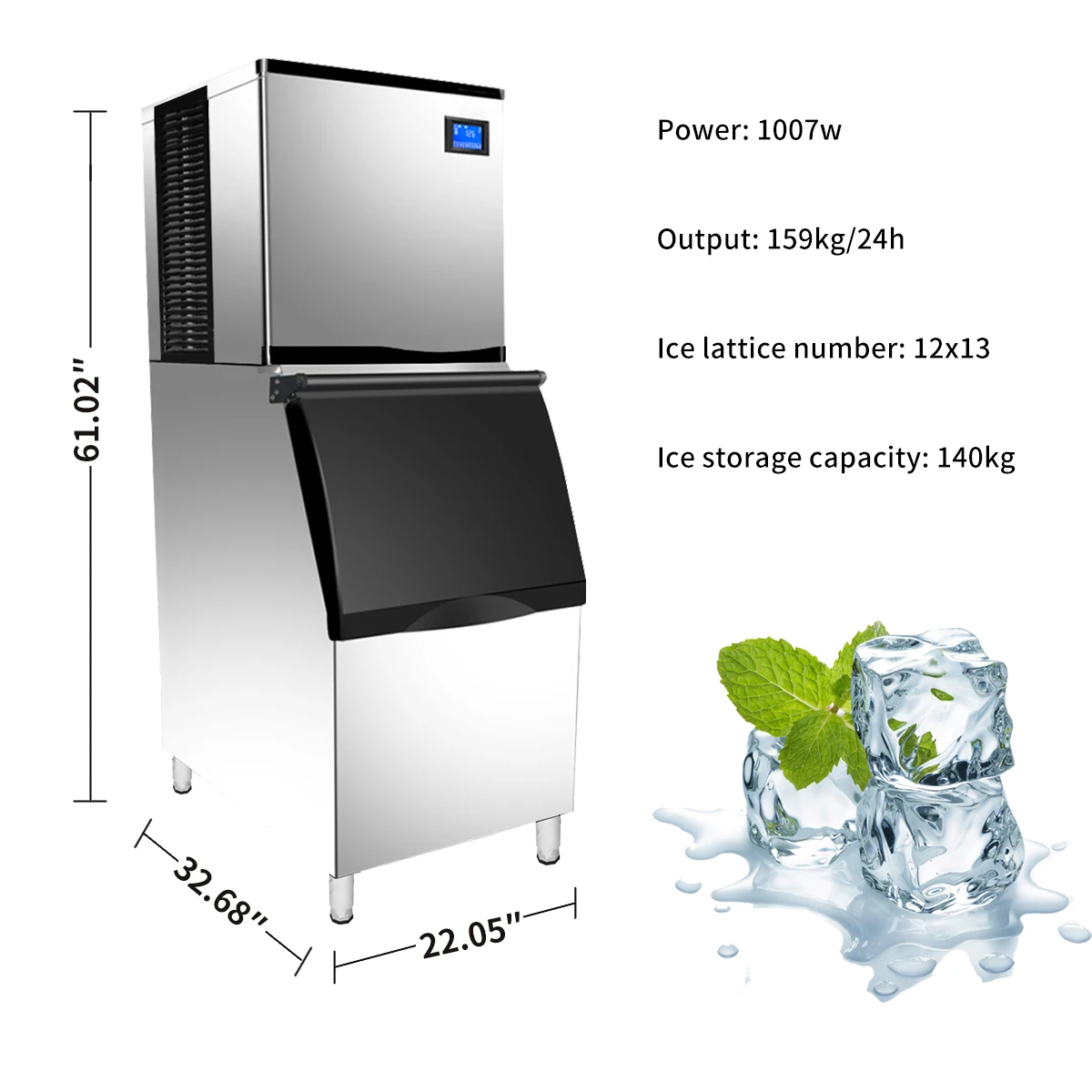 200kg 300kg 500kg High Output Commercial Ice Maker Making Machine Block ...
