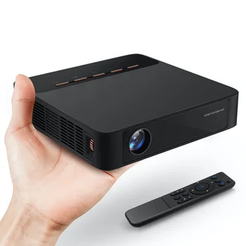 Full HD LCOS 4K Android Compatible Smart phone Mini Black Projector WIFI Bluetooth Native 1080P Portable Outdoor Movie