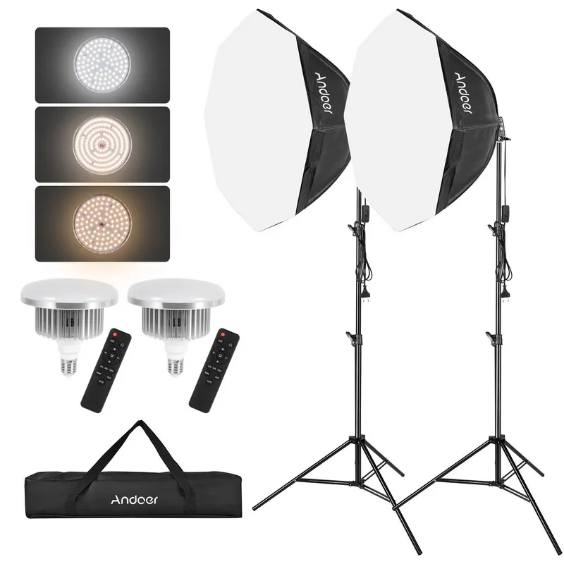 Andoer Studio Photography Light Kit Softbox Lighting Set|