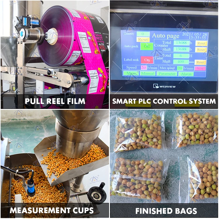 Factory Direct Sales Mini Sachet Volumetric Cups Sealing Roasted Cashew Peanut Beans Chips Tablet Sachet Lentil Packing Machine
