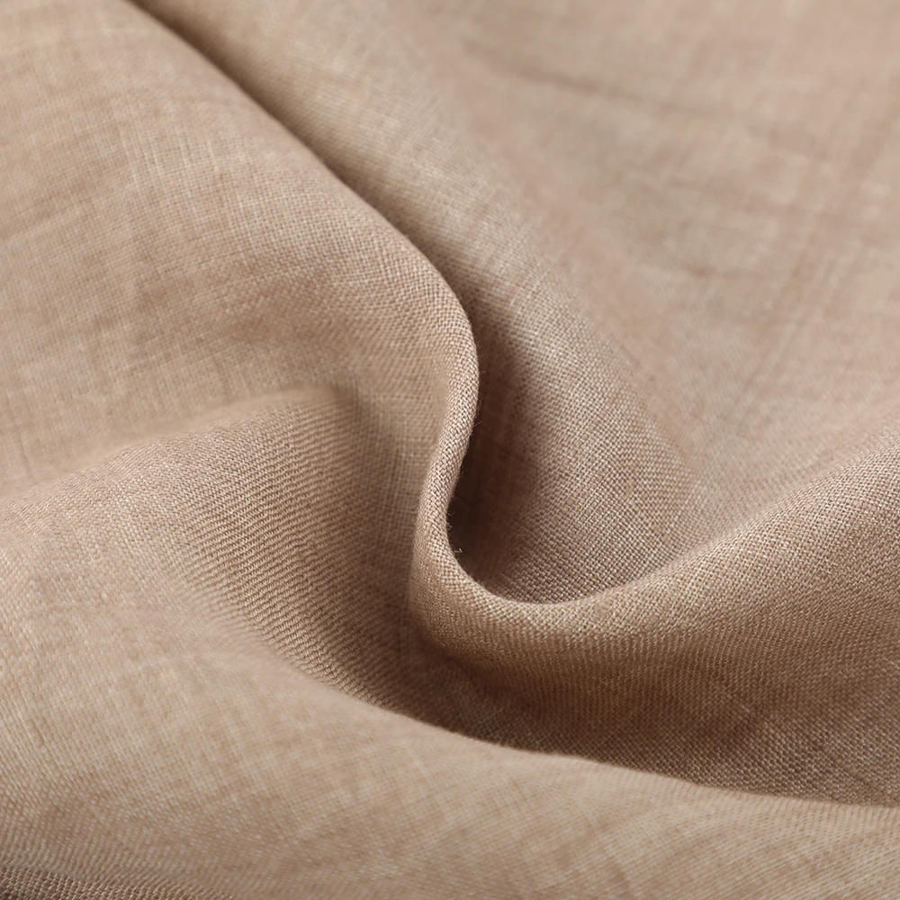 Wholesale Eco-Friendly 100gsm 100% Pure Linen Fabric for Women's Dress Shirt & Sofa Use Lightweight Woven Factory Price