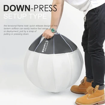 TRIOPO Lantern Softbox Light Modifier 55/65/85cm Quick Release for Sokani X100 COLBOR Godox Aputure Bowens Mount LED Video Light detail image