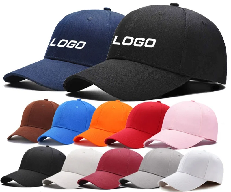 Wholesale Basic Plain Adjustable Custom Logo Sports Baseball Caps