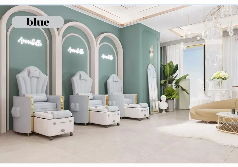 Luxury European Nail Salon Foot Spa Chairs Adjustable Pedicure And
