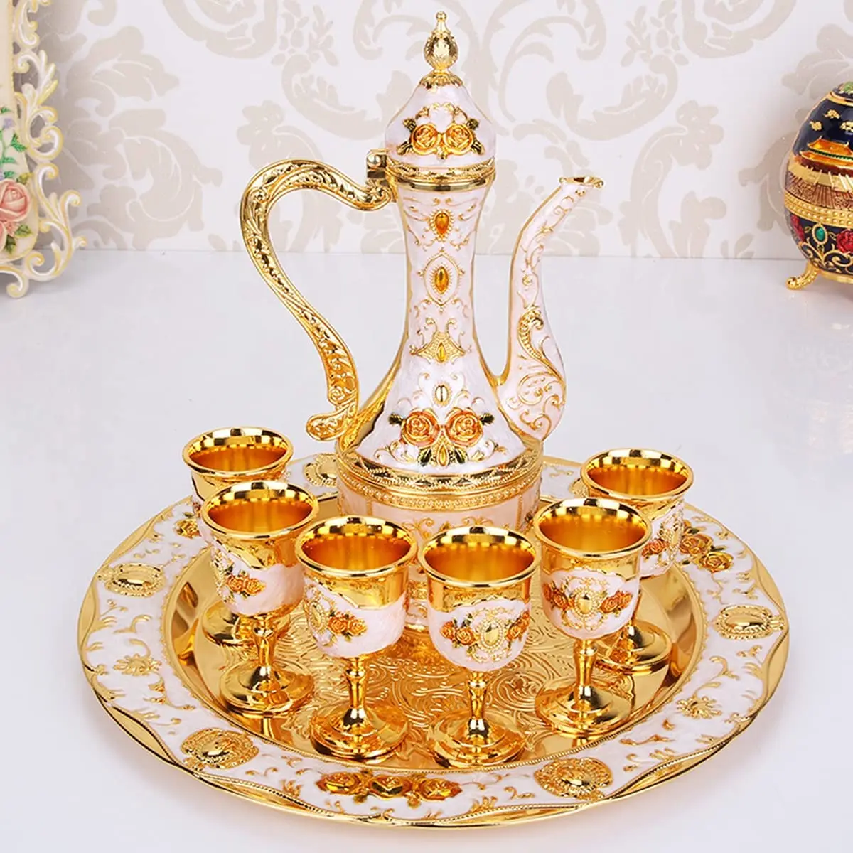 qian hu vintage turkish tea set