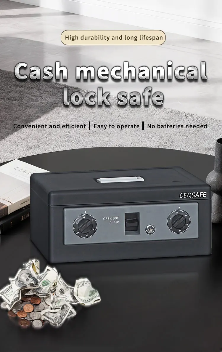 CEQSAFE New Design Metal Iron Safe with Password Protection Modern Cash Box Safe factory