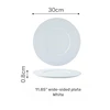11.85" wide-sided plate-white