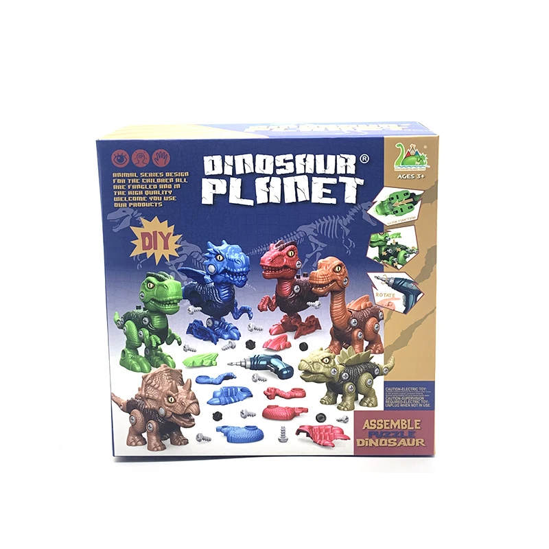New Arrival 4 in 1 Disassembled Dinosaurs Educational Toy Take Apart Assemble Dinosaur Toys Set