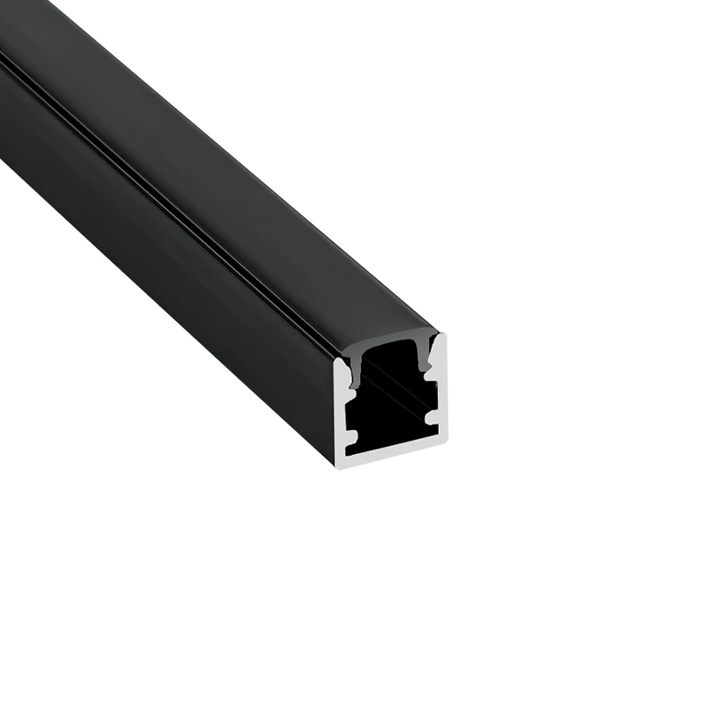B-A1010 оптовая продажа с фабрики высококачественный черный анодированный U-образный светодиодный алюминиевый профиль встраиваемый