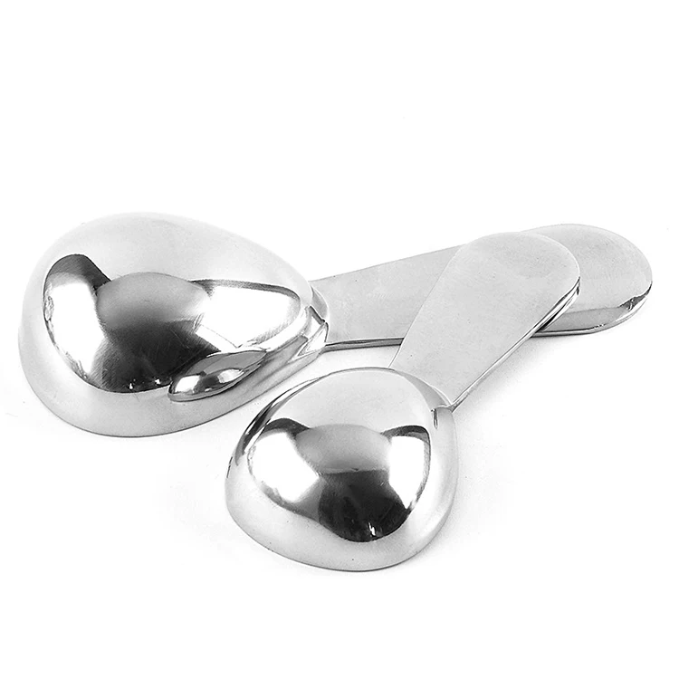 Set Di 2 Misurini Da Caffè In Acciaio Inox 304, Capacità 30 Ml, Manico Lungo 16,3 Cm, Cucchiai Dosatori Per Caffè, Zucchero, Tè E Polveri - 2