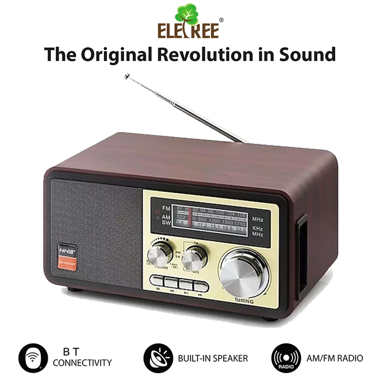 Vintage Wooden Radio NS-8133BT, AM/FM/SW 3 Band Radio with Vintage Wooden Radio NS-8133BT, AM/FM/SW 3 Band Radio with