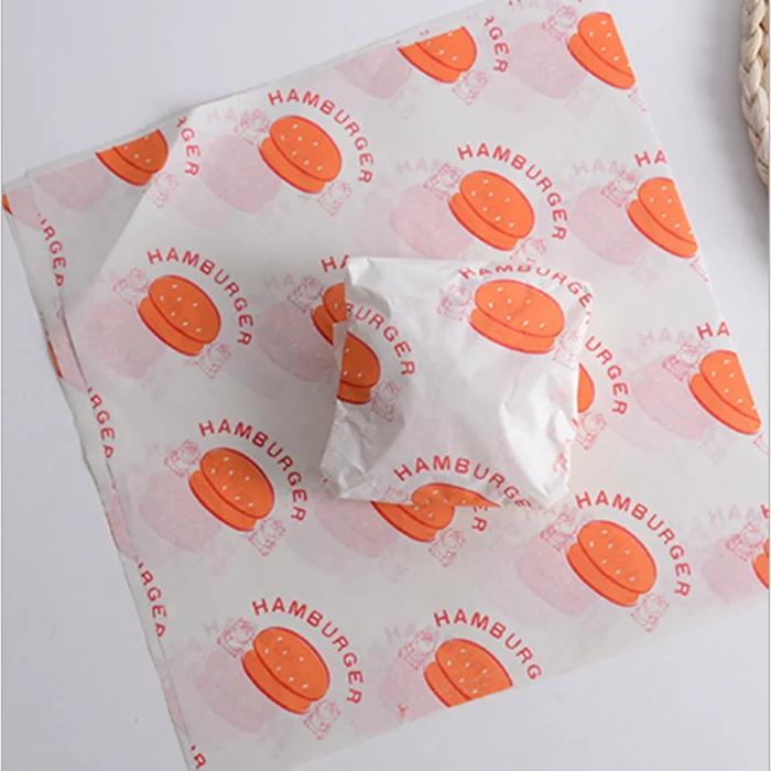 50Pcs Wax Paper Food Grade Grease Papers Food Wrappers Bread Wrapping DIY Y5A4 