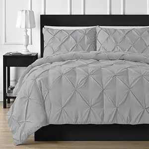 Lightweight Luxurious Microfiber Polish Pinch Pleated Design Home king Duvet Cover Set Bedding