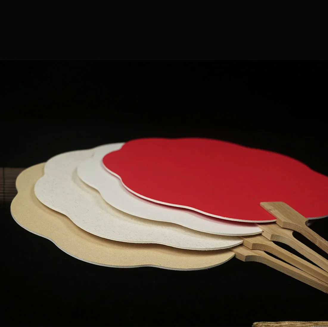 Printing Custom Logo Round Craft Fan Wedding Creative Supplies Calligraphy Painting Paper Fan