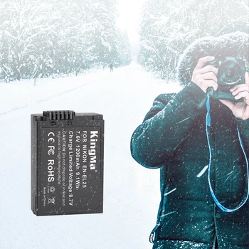 KingMa Digital 1200mah Li-ion Batteries EN-EL25 and Charger with LED Display Set for Nikon Z50 Zfc Z30 detail image