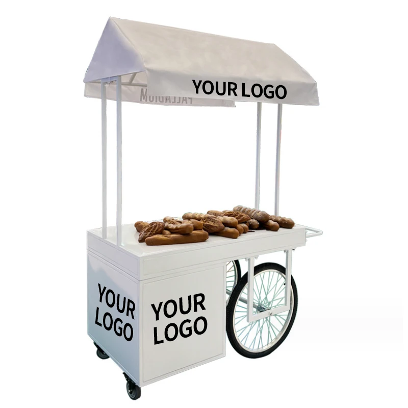 Movable Promotional Vehicle Entrepreneurial Stall Small Trolley Outdoor  Vendor Wine Drinks Snacks Promotional Fast Food Truck