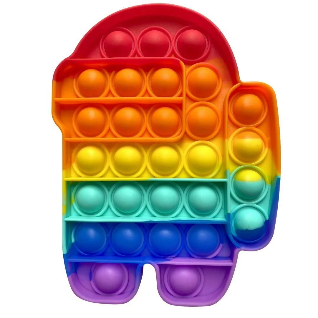 Push Pop Bubble Kids Toy It Special Needs Silent Sensory Fidget Autism Classroom 