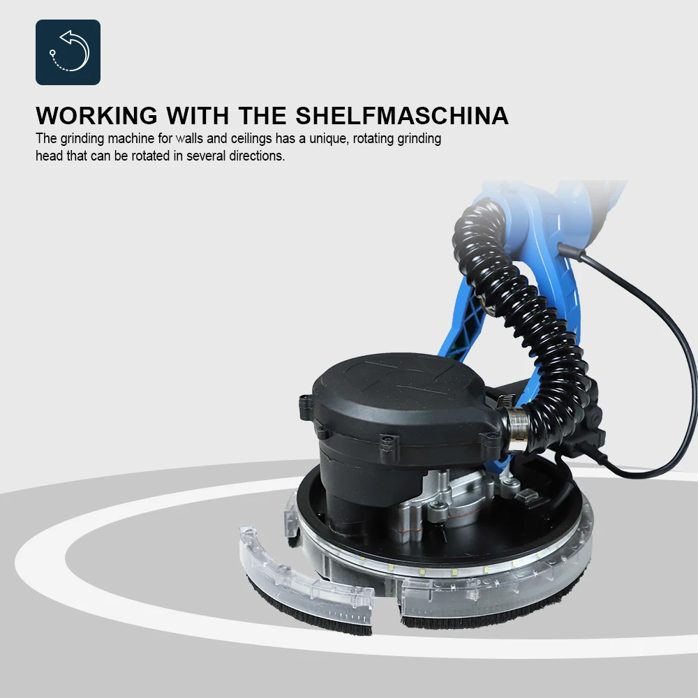 Galaxia New Arrival 750W Long Drywall Sander Machine with Vacuum 225mm Wall Grinding Machine