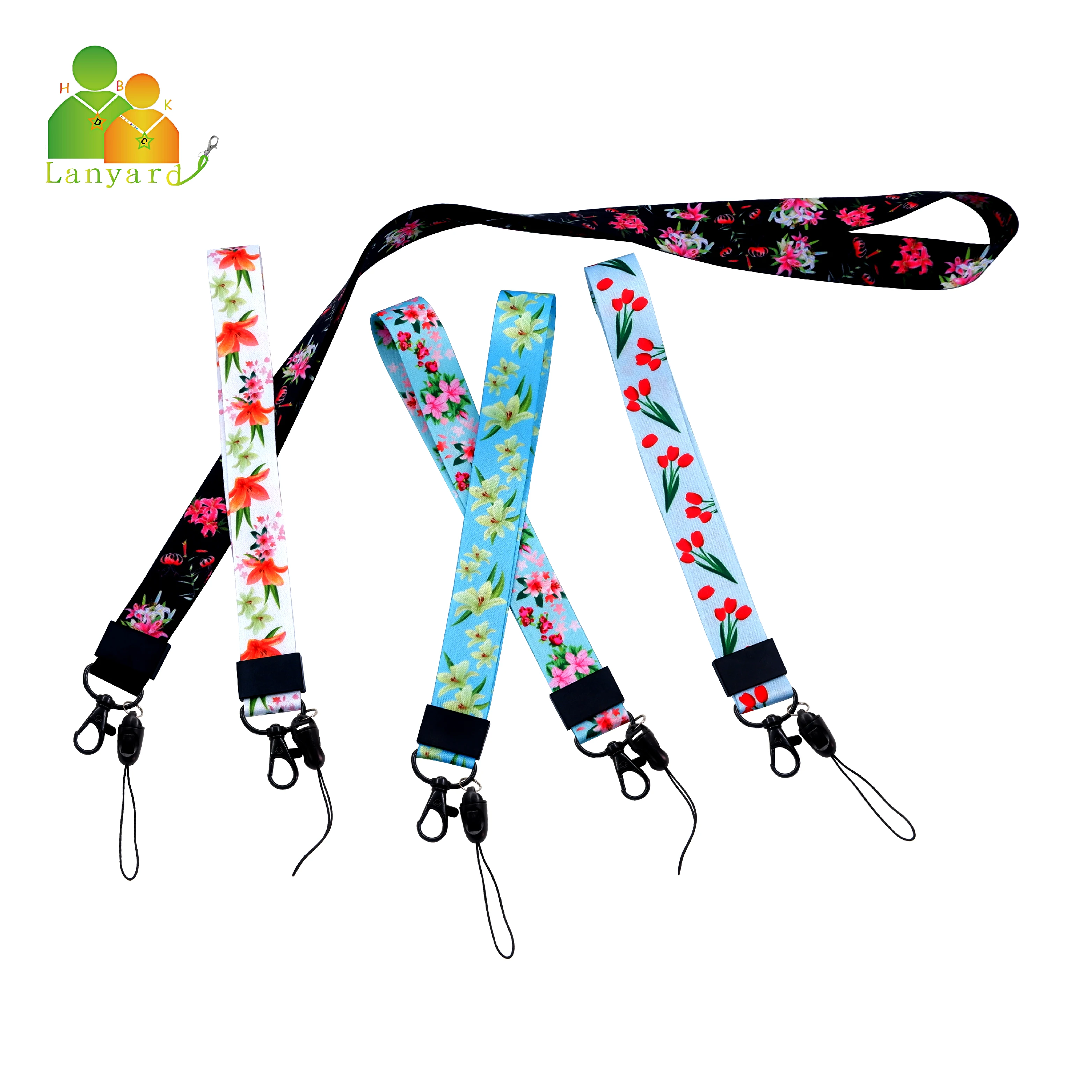 Пользовательские более Цветные полиэфирные милые аниме сотрудники студенты металлический крючок нейлоновый шейный брелок