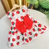 Vestido Estampado Rojo de Fresas, Estilo 230B