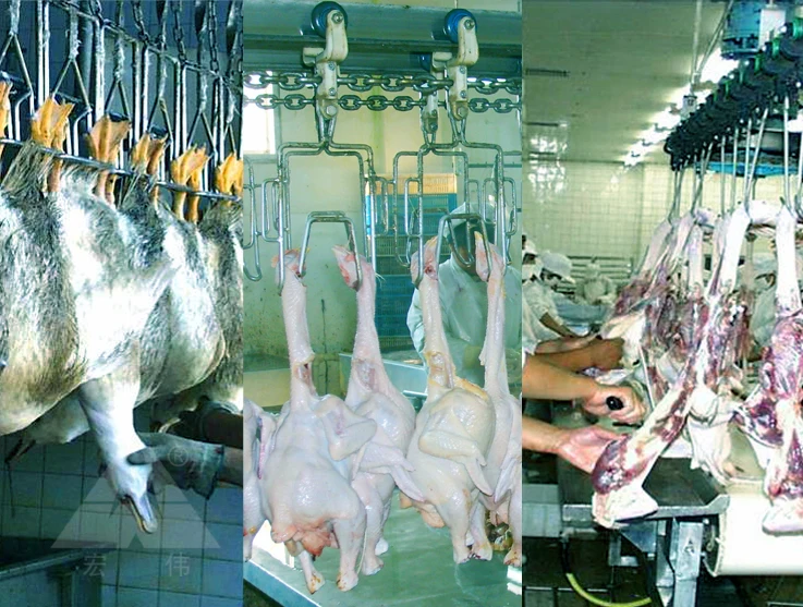 Chicken Slaughtering Automatic Unloading Machine Feet Unloader Hook Detacher Poultry Slaughterhouse Equipment