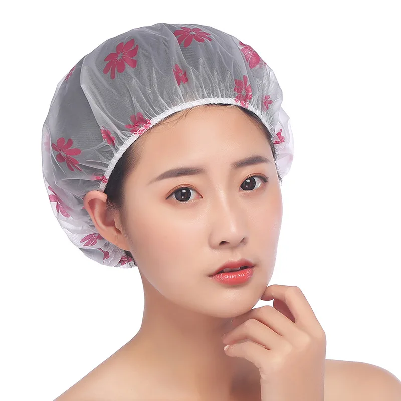 2 Stück Duschhauben Für Frauen – Wasserdicht Mit Elastischem Band – Zum Schutz Der Haare Beim Duschen