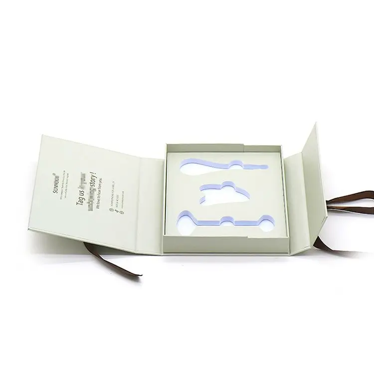 2025 High Quality Book Shape Folding Tape Packing Box Recycled Handle with Flip Magnetic Strong Embossing for Camera Packaging details