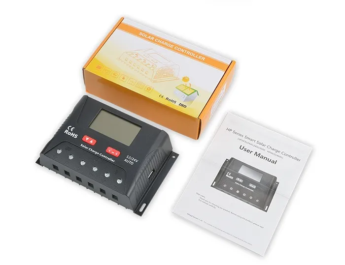 Автоматический контроллер заряда солнечных батарей, 30 А 40 А 12 В 24 В, литиевая батарея HP2430 HP2440, контроллер заряда солнечных батарей