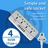 936-PD-4 prise+5 USB+1 Type C+Blanc