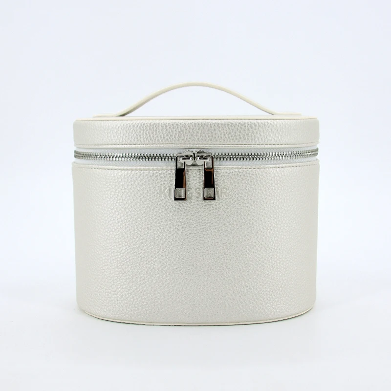 product customized logo luxury pu cosmetic toiletry organizer fashionable girls waterproof leather makeup vanity bag for travel-2