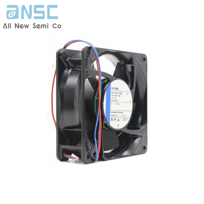 Original Axial flow fan 4114NH6 DC24V 65W 120*120*38mm Transmitter cooling fan