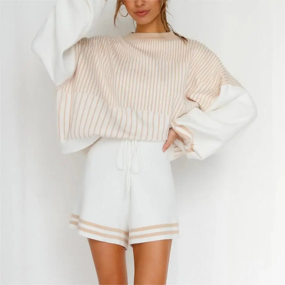 Custom Two Piece Short Pants Set Women Clothing 2025 Joggers 2 Piece Short Set Solid Color Outfits Women Short Sets Two Pieces