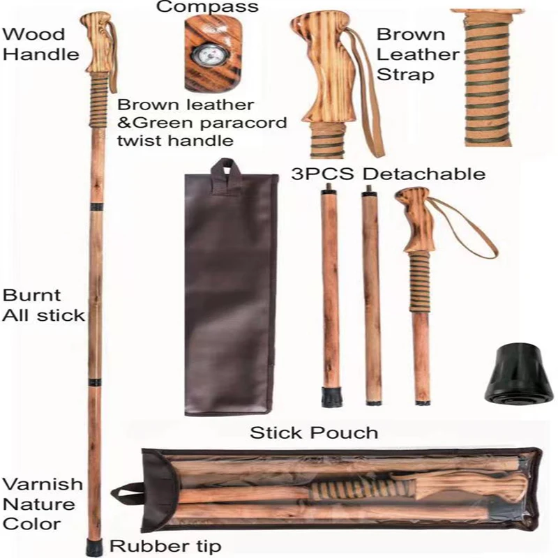 Totem Walking Sticks Blanks Box Head Unfinished Wooden Peach Wood Ultra