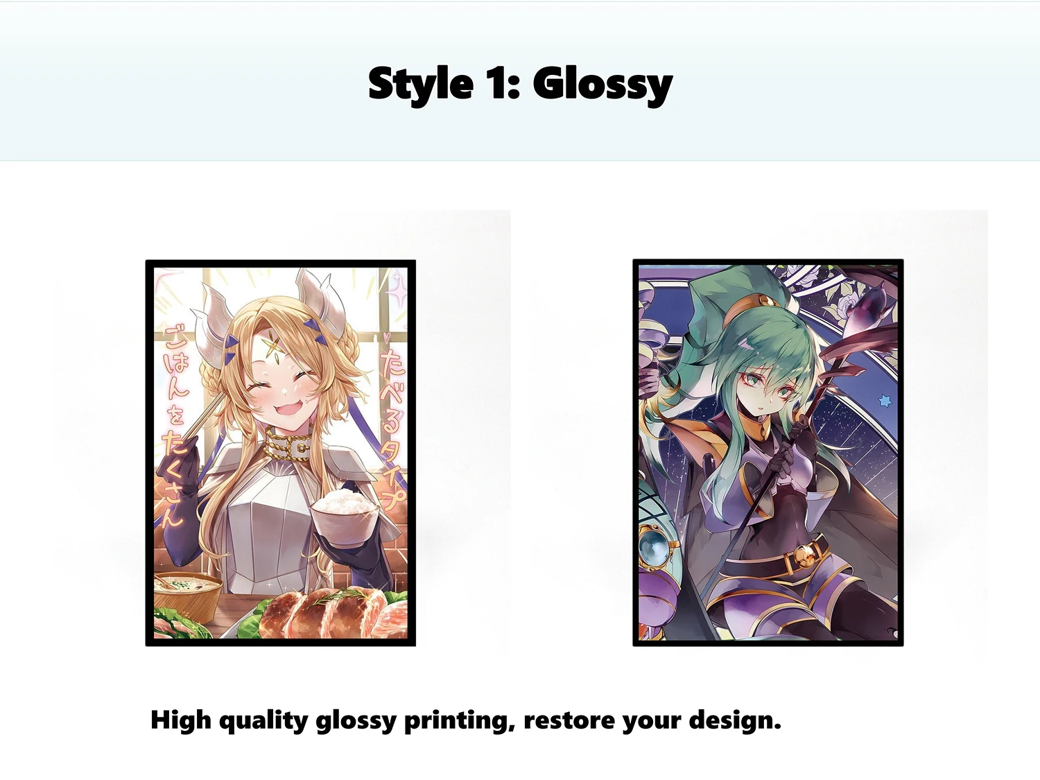 Custom Printed Holo Holographic Laser Matte Anime Art Print Yugioh Mtg Tcg Trading Board Game