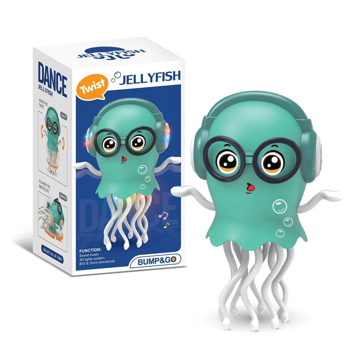 Dancing Octopus Toy - Rechargeable Walking Squid with Light