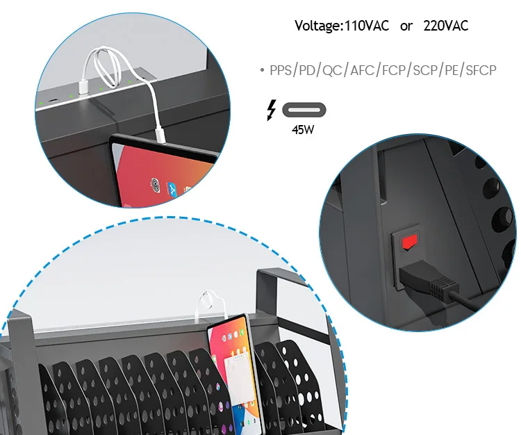 Fully Assembled School Notebook Charging Cart For 12 Tablets/laptops ...