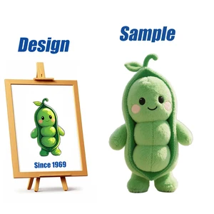 Shengye OEM Custom High Quality Plant Plush Toys Cute Lifelike Cartoon Vegetable Bean Edamame Pea Pod Stuffed Plush Toy