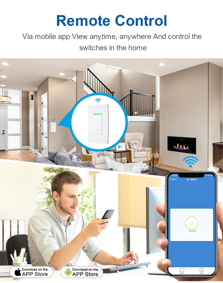 Etl Us Google Interruptor Electrical Smart Switches Tuya Wifi Switch