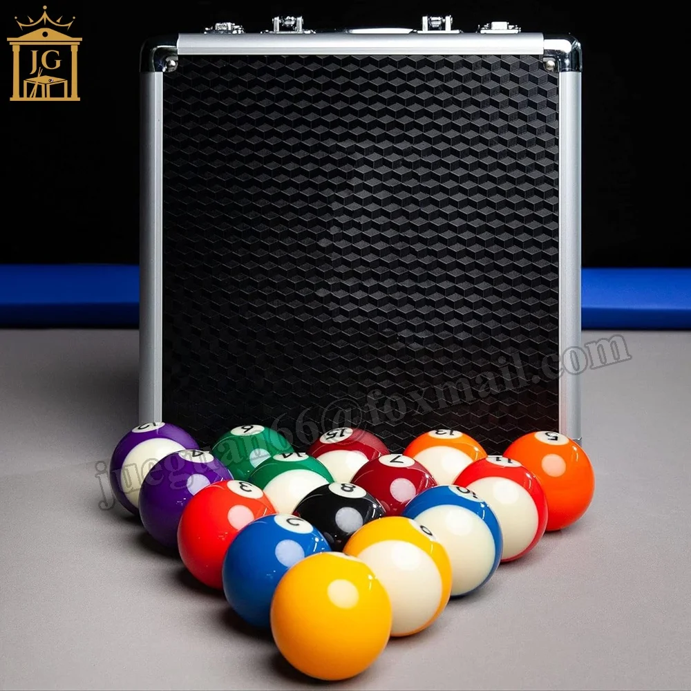 Étui De Rangement Pour Boules De Billard Américain - Capacité 16 Boules - Avec Poignée Et Loquets En Acier