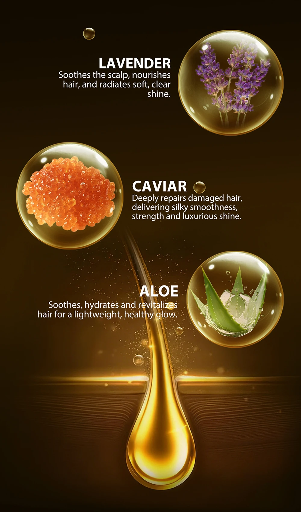 Wholesale Bestseller OEM Bio Plant Golden Caviar Hair Cream with Hyaluronic Acid Nourishing Repair Concentrated Formula(pic4)