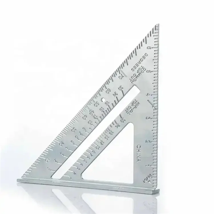 Triangle Ruler for Woodworking Metric Inch 90 Degree 45 Degree Square