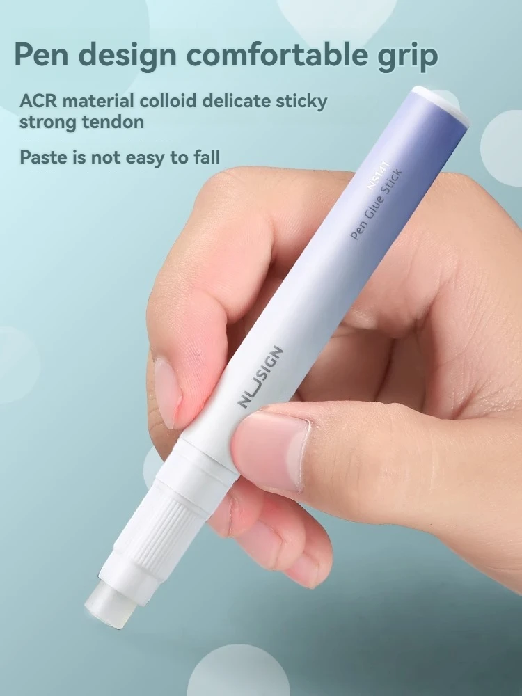 Deli NS141 Newsay Pen Type Solid Glue Stick 3 Packs of Mixed Color High Viscosity Safe Non-toxic and Non-formaldehyde