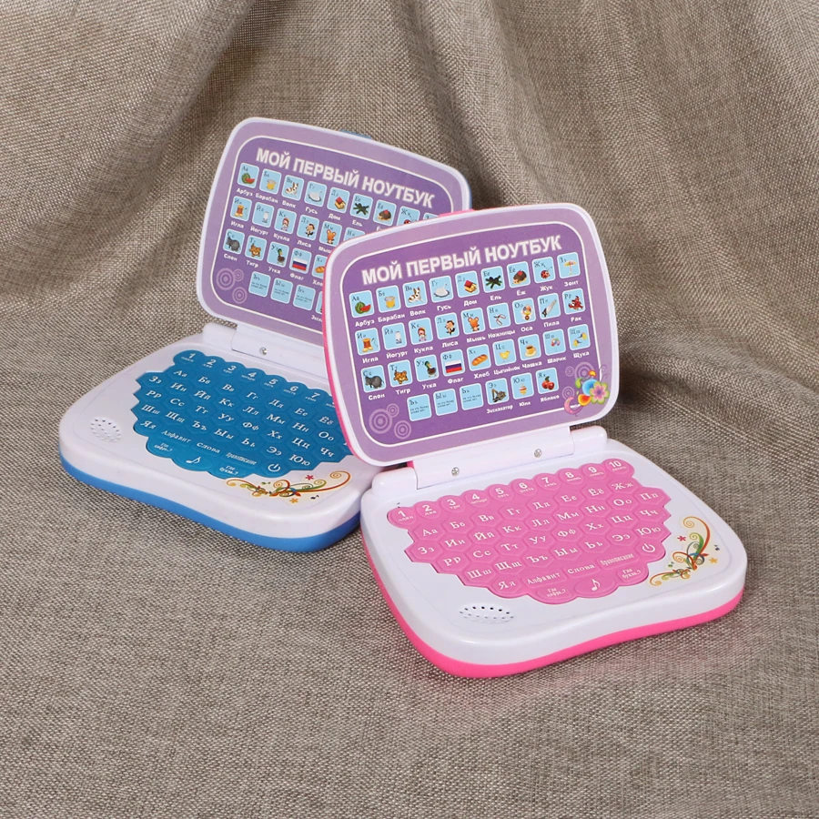 Russian Language Mini Tablet Computer Learning Toy with Alphabet and Words Multifunction Educational Learning Machine for Kids