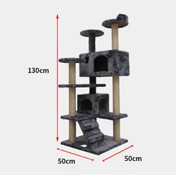 Custom 2 3 4 Level Multi Layer Wood Cat Tower Toy For Big Cats Scratching Post Cat Tree Towe NO 2