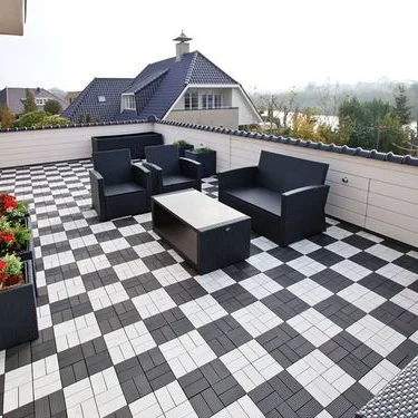 White Diy Decking Interlock Tiles Wpc for Balcony Roof Floor